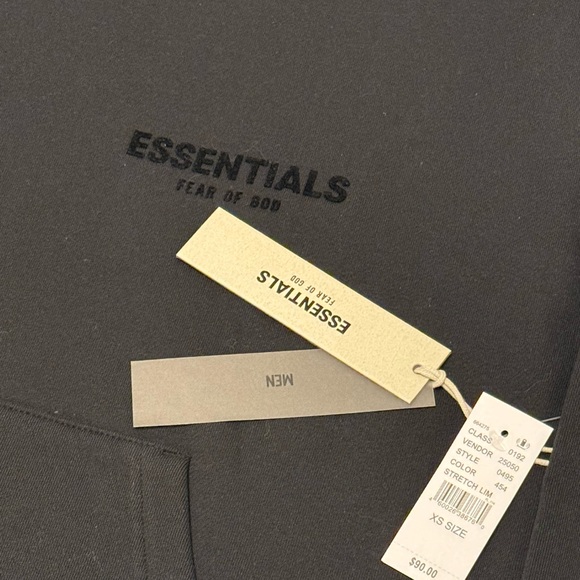 Fear of God Essentials Stretch Limo Black Pullover Hoodie NWT Unisex - Picture 6 of 9